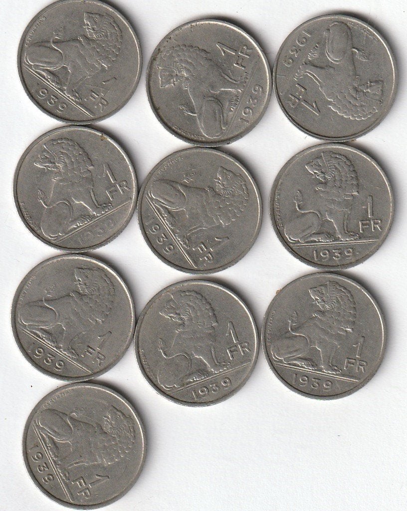 10 x 1 char type Wynants Leopoid III, Envoi, Autre, Monnaie en vrac