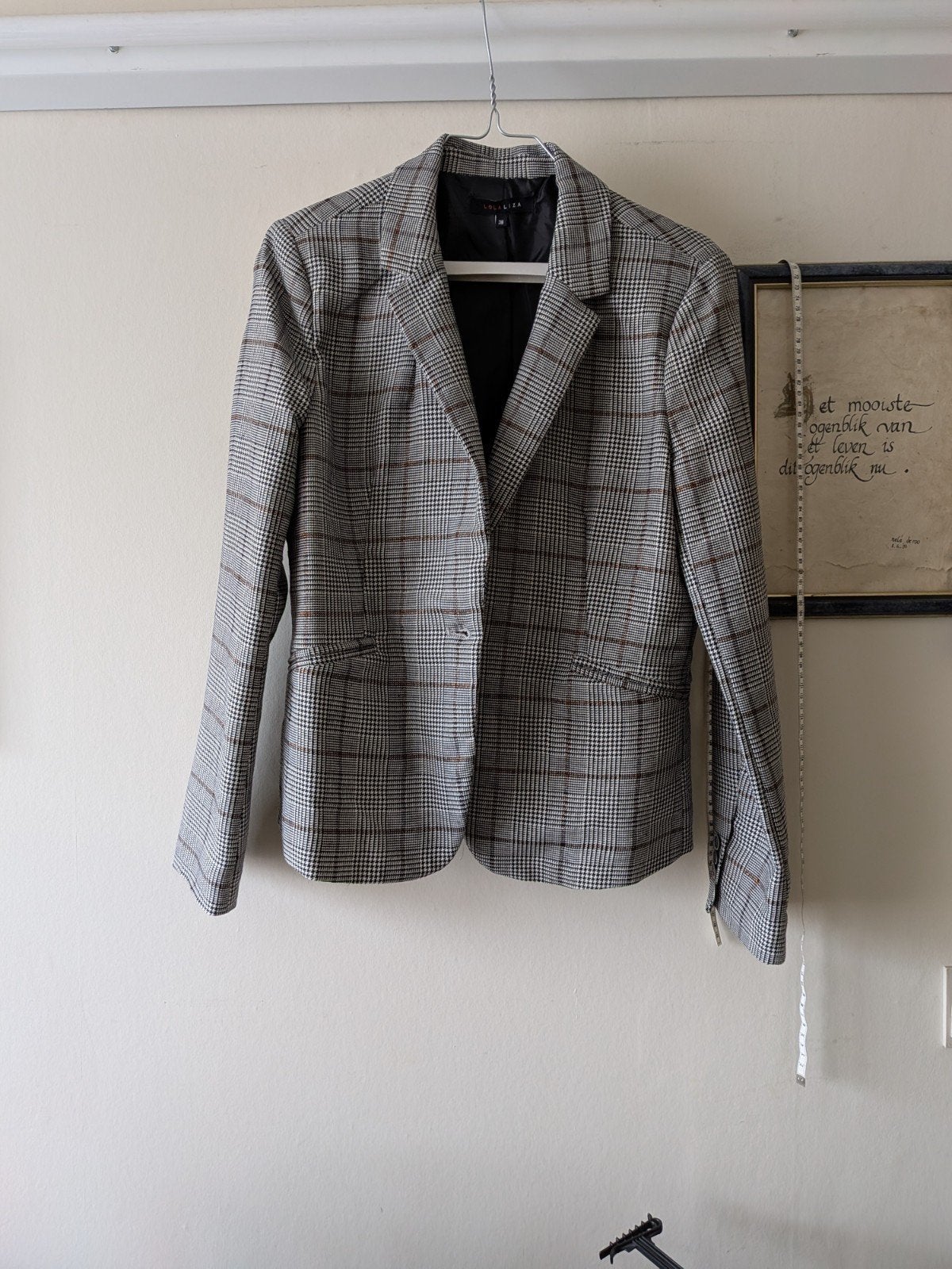 Grijze blazer maat 38, Ophalen, Maat 38/40 (M)