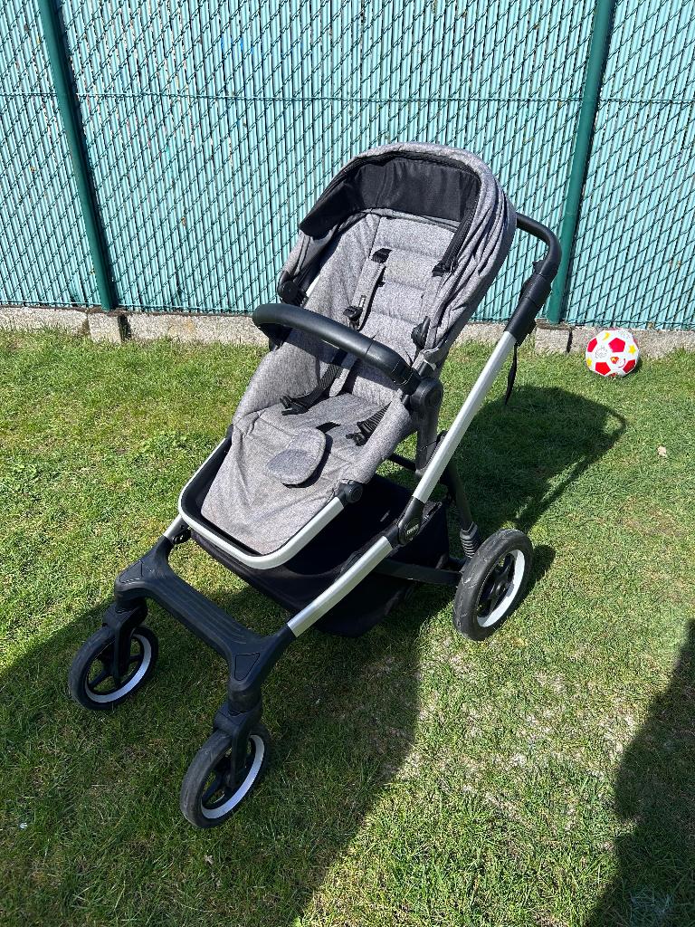 Thule sleek duo kinderwagen, Gebruikt, Verstelbare duwstang, Ophalen, Kinderwagen