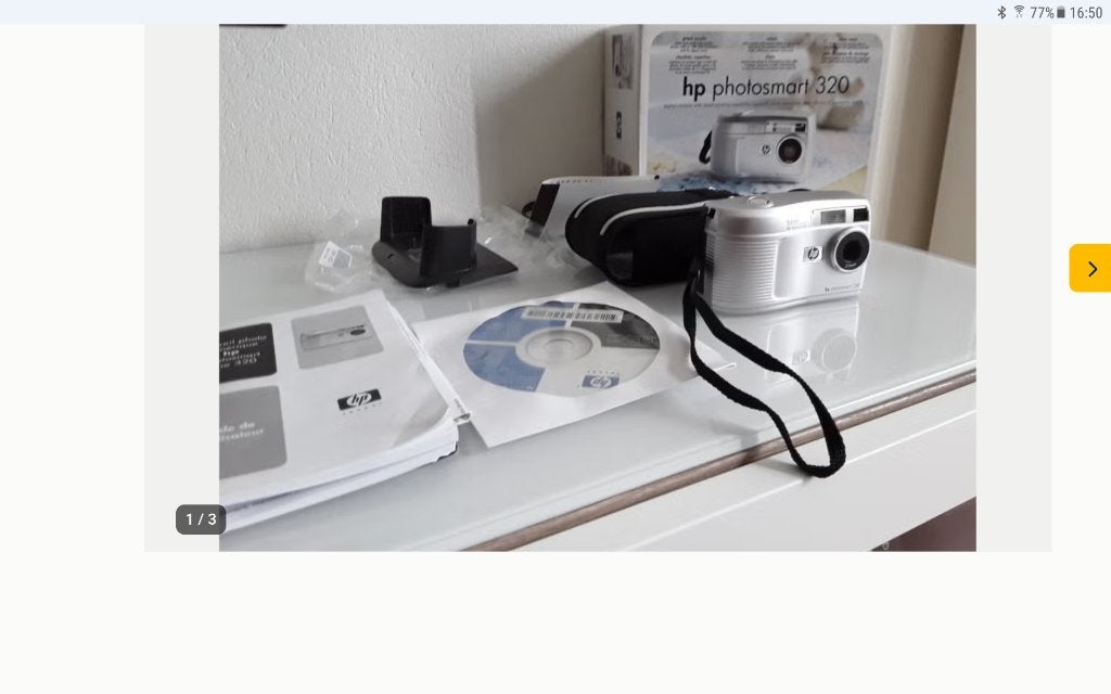 HP Photosmart 320 camera, Ophalen, Cameratas, HP