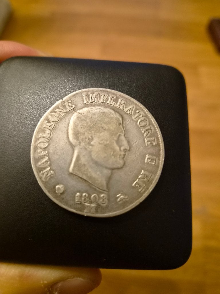 Monnaie de 5 Lire 1808 – Napoléon Ier Empereur et Roi, Postzegels en Munten, Munten | Europa | Niet-Euromunten, Ophalen of Verzenden