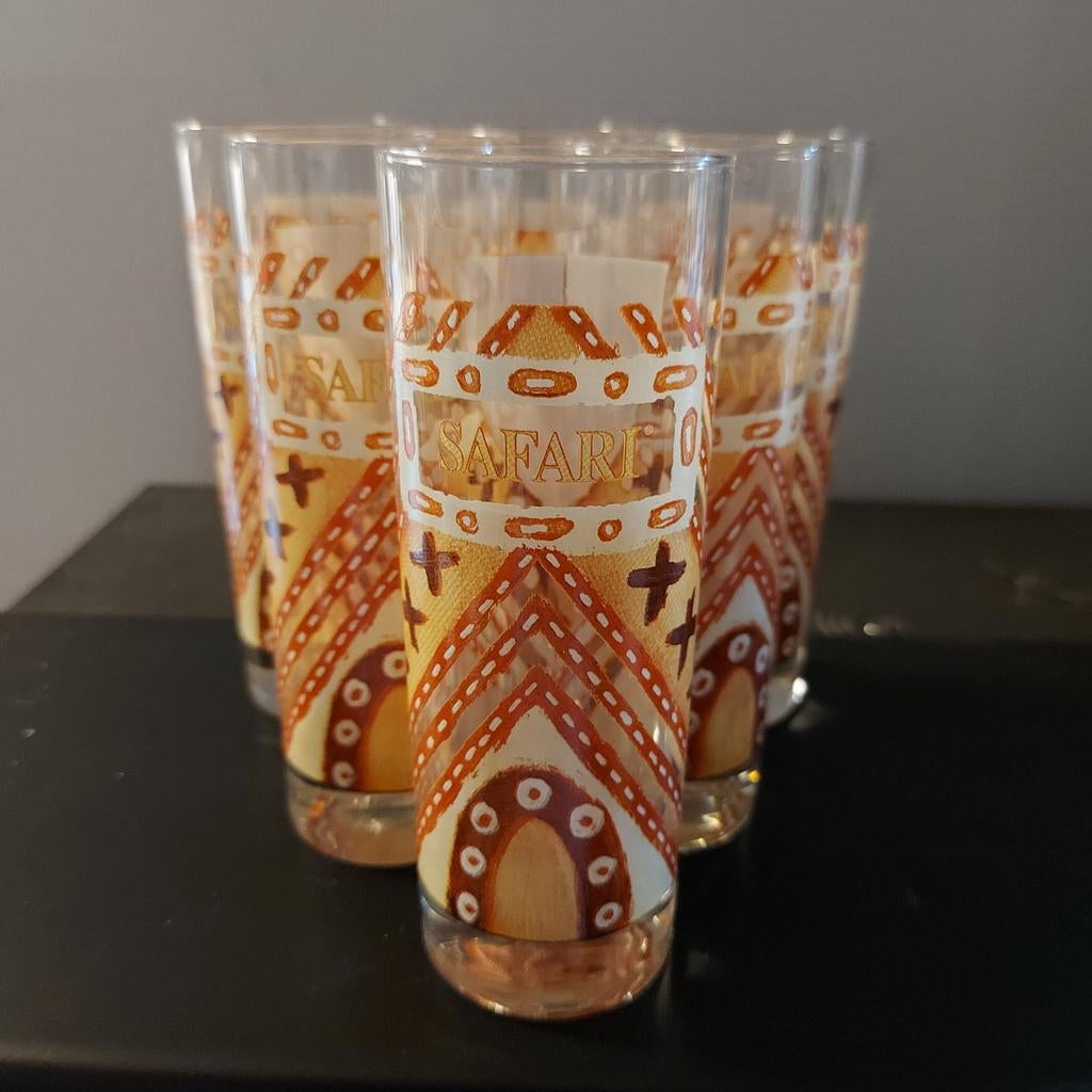 Zes Safari glazen, Ophalen of Verzenden