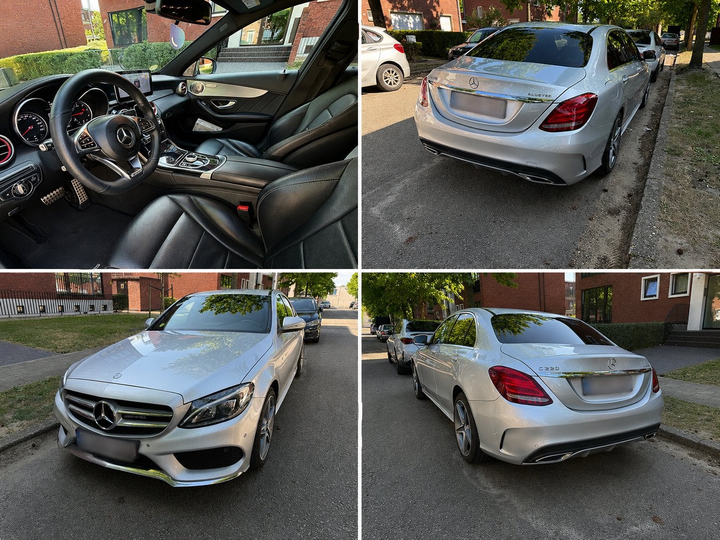 Mercedes C 220 BlueTEC Automaat – AMG Pakket – 180.000 km, Autos, Mercedes-Benz, Cuir, Argent ou Gris, Achat, Euro 6