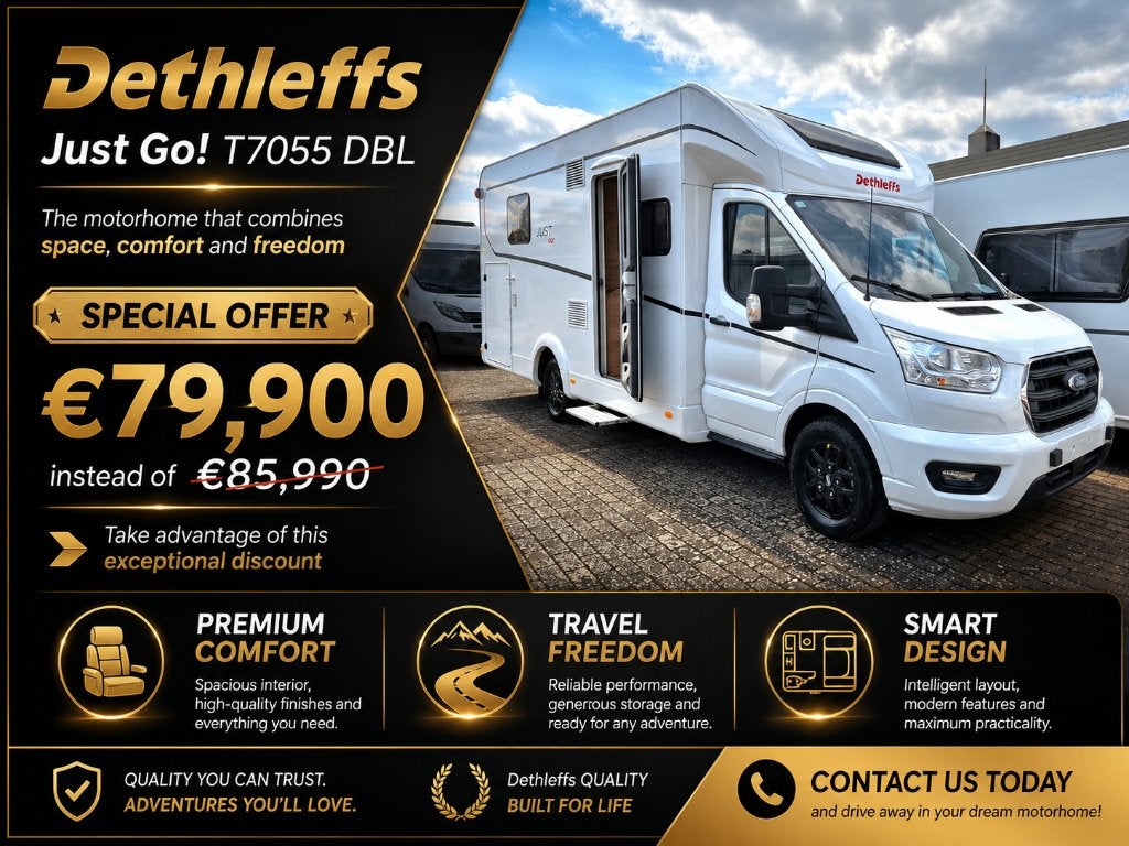 Dethleffs Just Go T7055 DBL, Ford, Diesel, Automatique, Siège en L