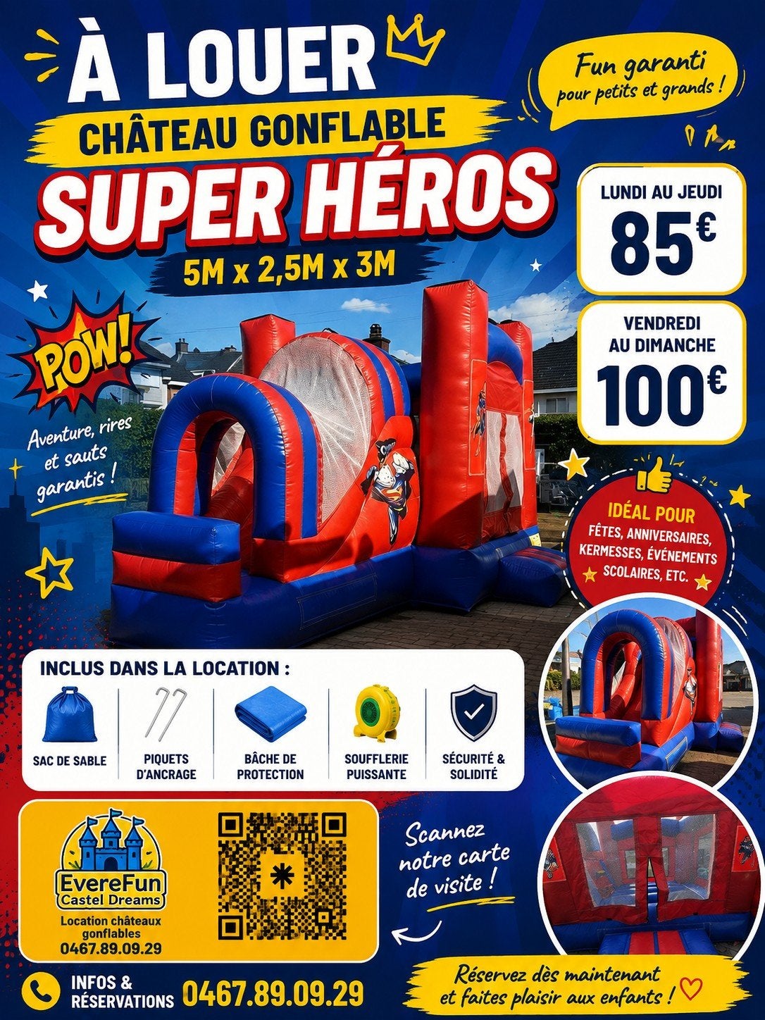 location château gonflable " superman "
