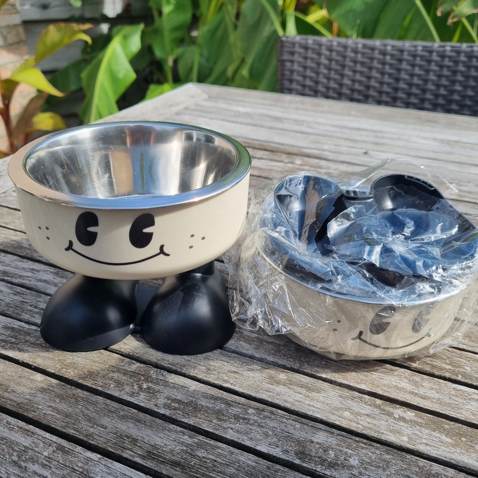 2 drink/eetbakjes voor huisdier op staander - inox potje, Dieren en Toebehoren, Ophalen, Nieuw