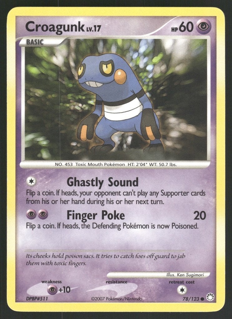 Croagunk 78/123 - Mysterious Treasures (NM), Envoi, Utilisé