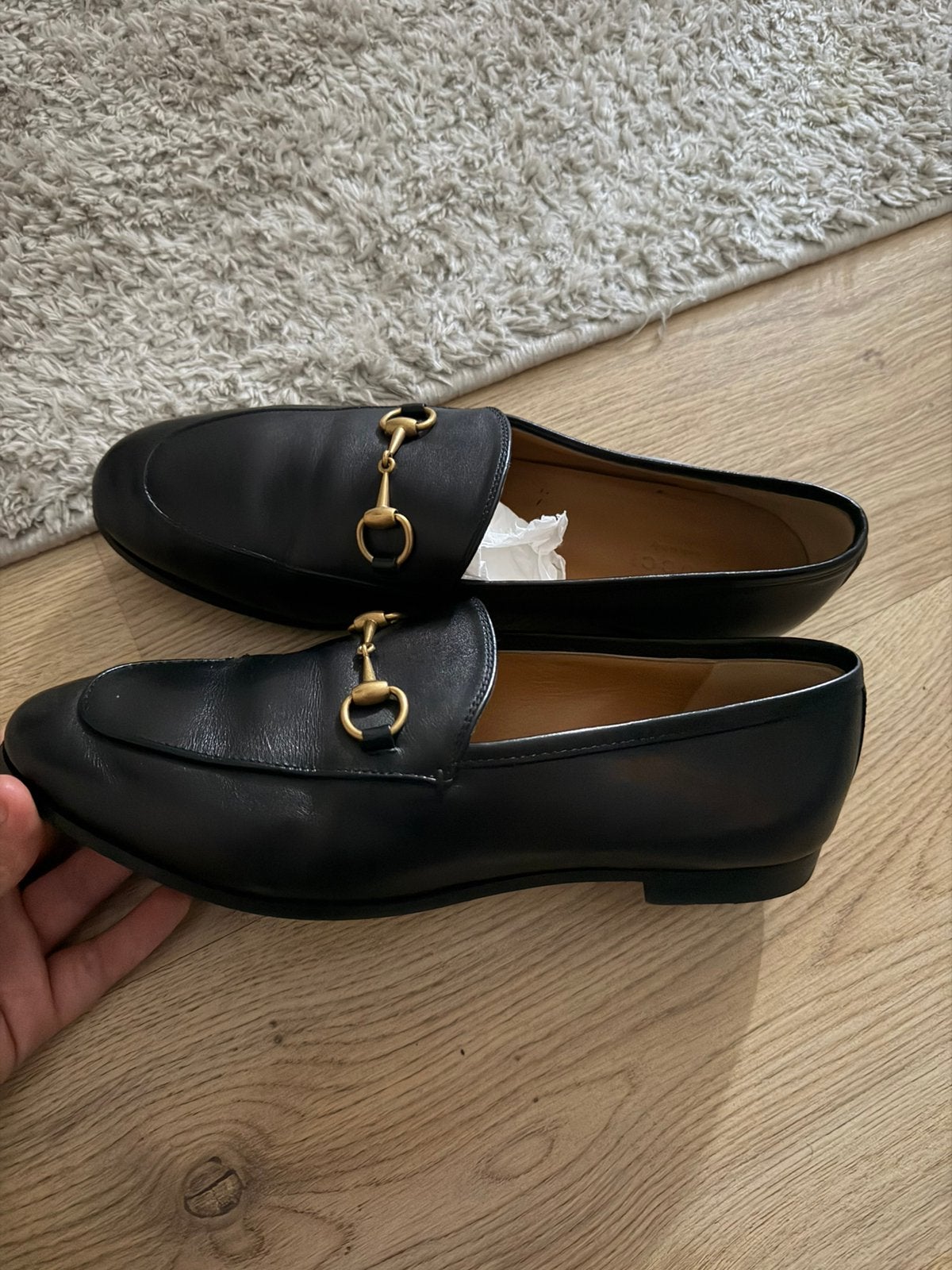 Gucci loafers, Enlèvement, Porté, Noir