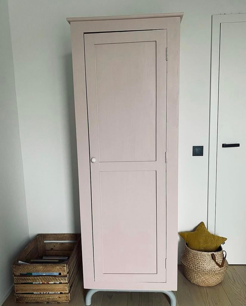 Ancienne armoire vestiaire année 50-60 style homme debout, Maison & Meubles, Avec espace de penderie, Vintage, Comme neuf, 50 à 100 cm