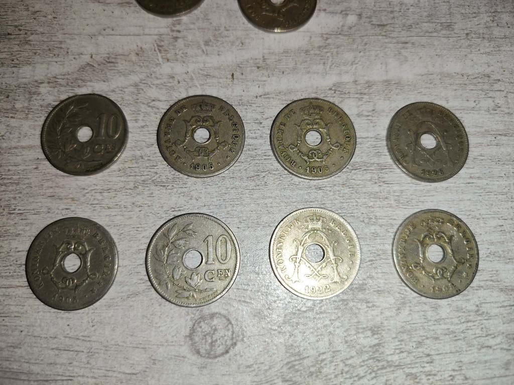 Lot 78 pièces belges de 10 cents début 1900, Enlèvement, Monnaie en vrac