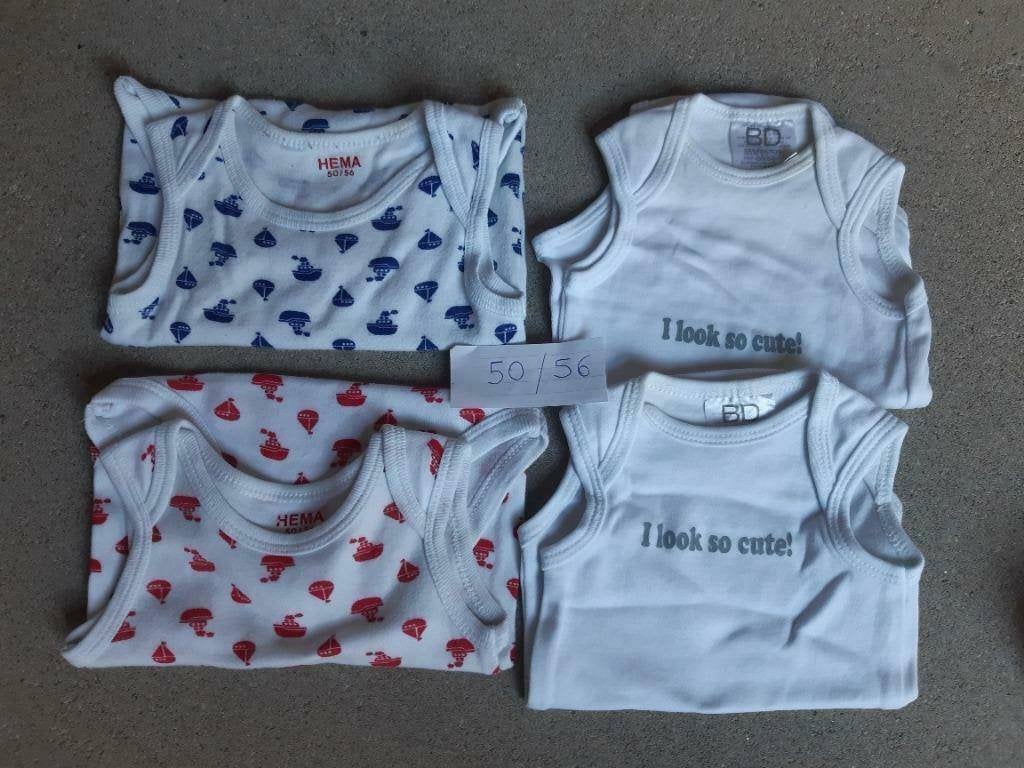 Body's / rompers zonder mouwen, maat 50 tem 68, Kinderen en Baby's, Babykleding | Overige, Jongetje of Meisje, Ophalen of Verzenden