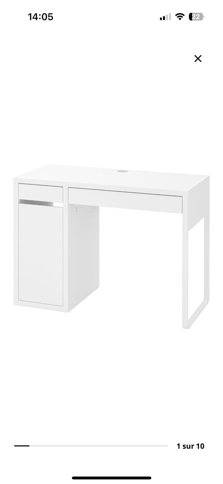 BUREAU / COIFFEUSE MICKE IKEA, Maison & Meubles, Enlèvement, Comme neuf, IKEA