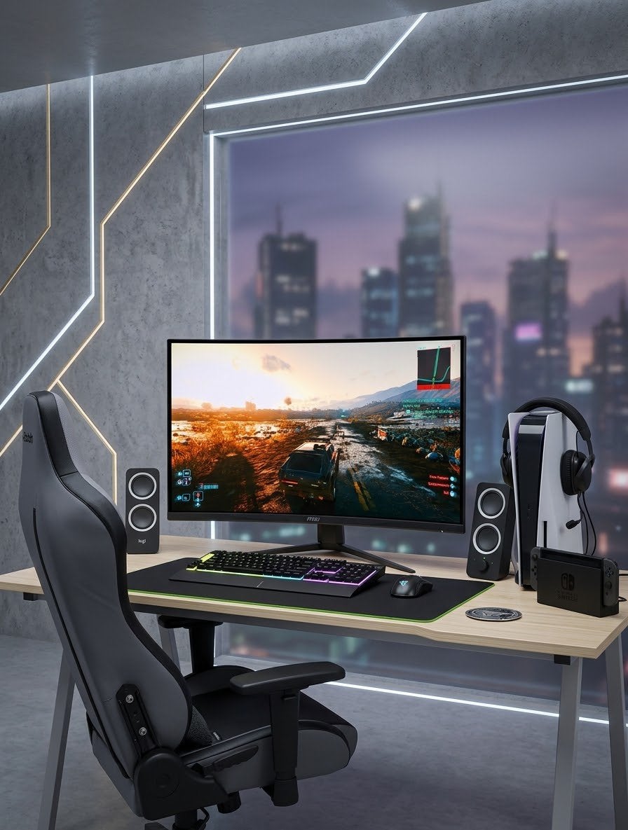 MSI MPG 321CURX QD-OLED Zwart, In hoogte verstelbaar, MSI gaming, Overige typen, Onbekend