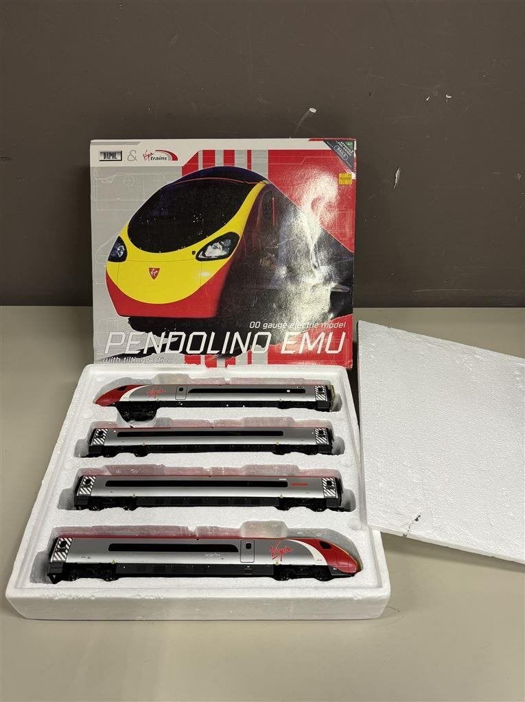 Pendolino Emu - Modeltrein - virgin OO - virgin trains, Collections, Trains & Trams, Comme neuf, Enlèvement ou Envoi