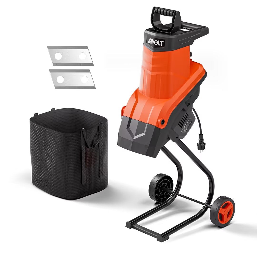 Broyeur de jardin électrique 2500W avec sac de collecte 50L, Enlèvement ou Envoi, Neuf, Électrique, Bac de ramassage