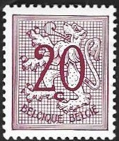 1 Postzegel België 1970 Cijfer op heraldieke leeuw, Timbres & Monnaies, Neuf, Enlèvement ou Envoi, Non oblitéré, Timbre-poste