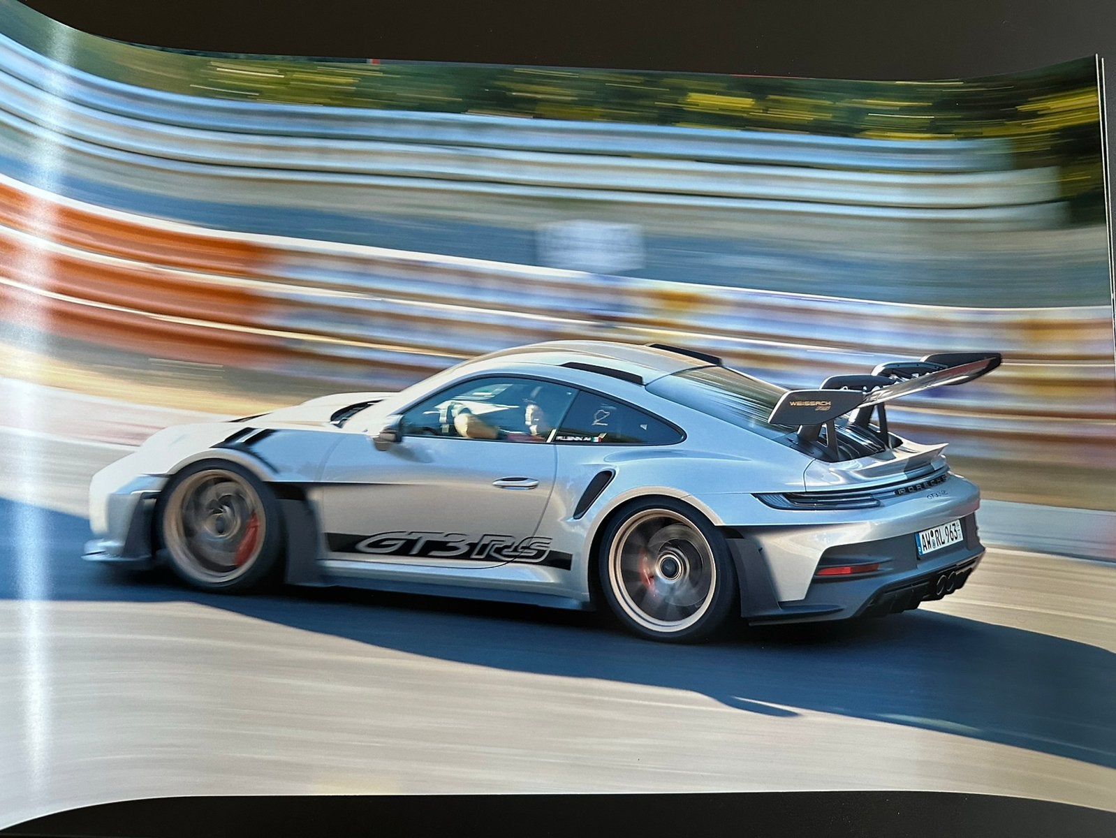 Porsche 911 GT3 RS – unieke 60×40 cm fotoprint “poster”, Autos : Divers, Autocollants de voiture, Enlèvement ou Envoi