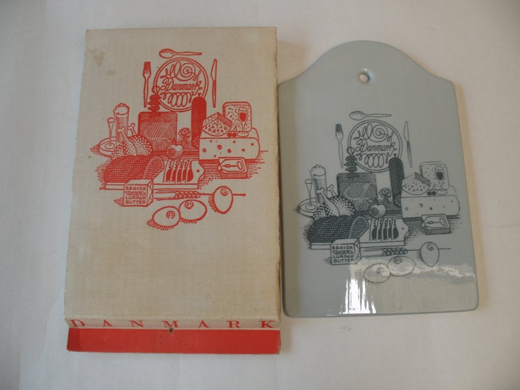 Vintage, jaren 70, Serveerplank LURPAK Denemarken, Snij-/serveerplank, Ophalen of Verzenden, Steen/keramiek, Grijs