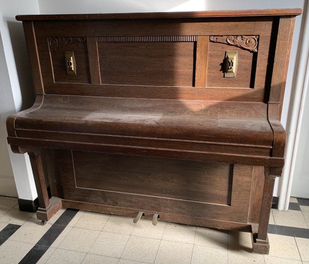 Piano fonctionnel, à remettre en état - à donner, Muziek en Instrumenten, Piano's, Ophalen, Gebruikt, Bruin, Piano