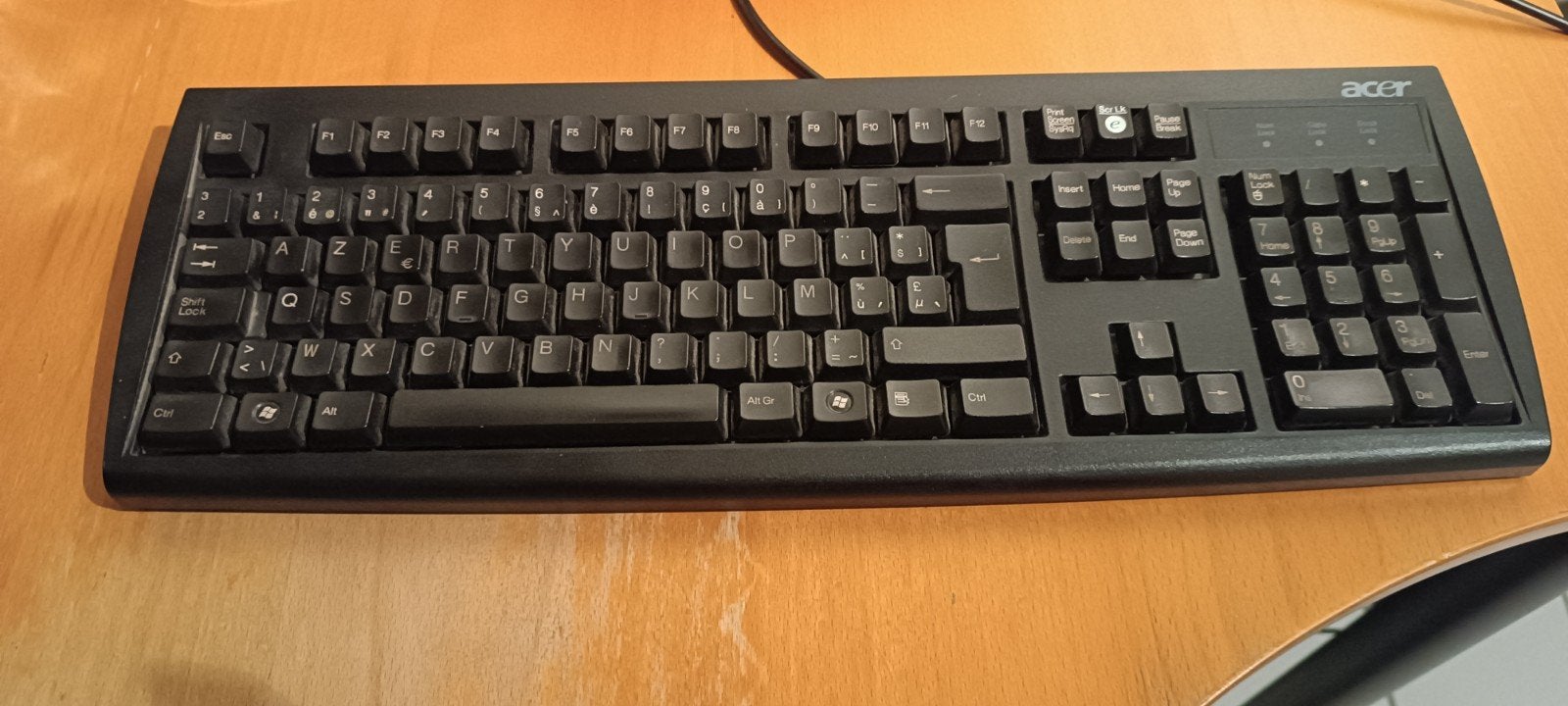Acer toetsenbord, Informatique & Logiciels, Claviers, Azerty, Comme neuf, Enlèvement, Filaire