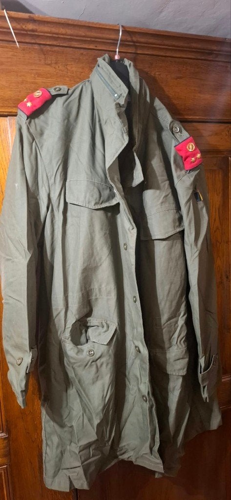 Belgique_ Parka Lieutenant ABL 1987, Collections, Enlèvement ou Envoi, Armée de terre, Vêtements ou Chaussures