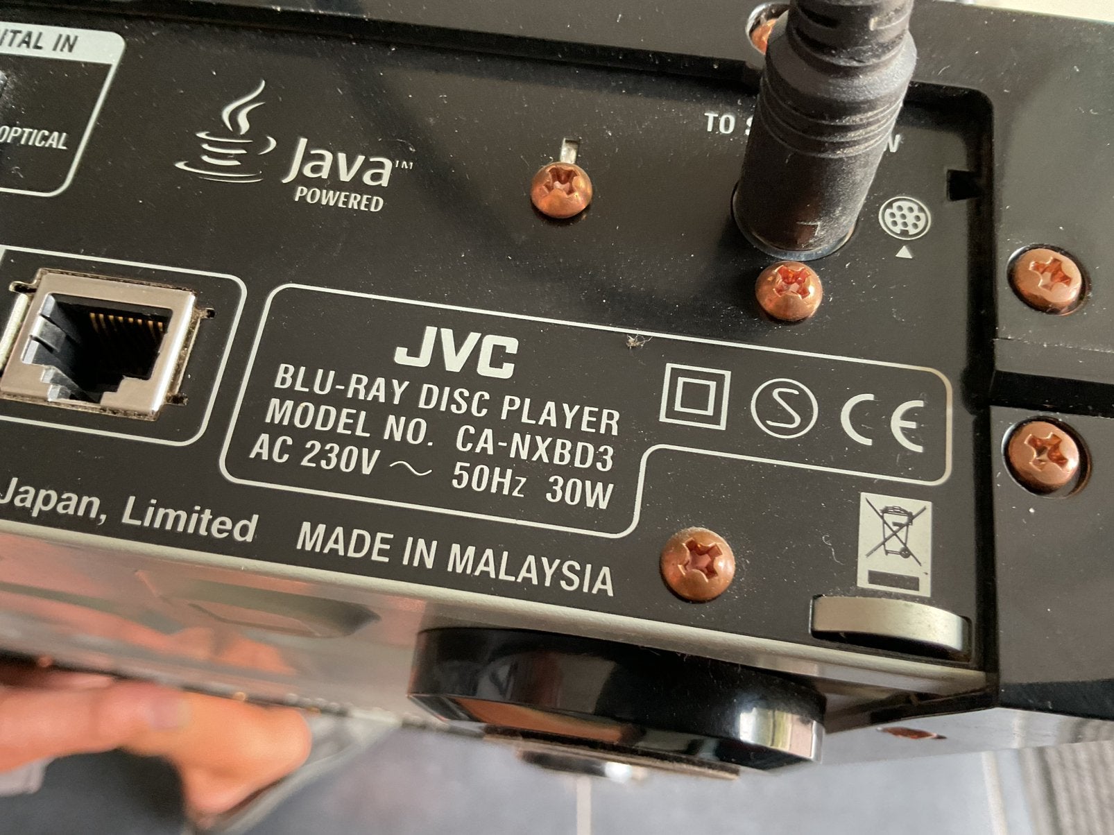 JVC BLU-Ray disc player, TV, Hi-fi & Vidéo, Lecteurs DVD, Enlèvement, Utilisé, Lecteur DVD, JVC