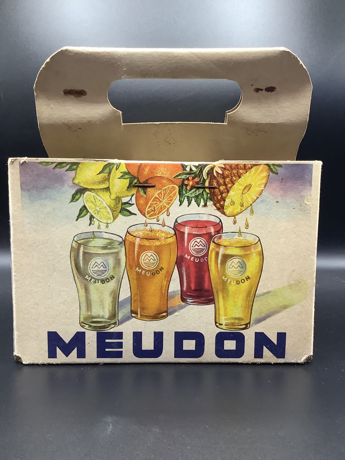 Oude limonade Meudon glazenhouder (Brussel), Verzamelen, Merken en Reclamevoorwerpen, Ophalen of Verzenden, Zo goed als nieuw
