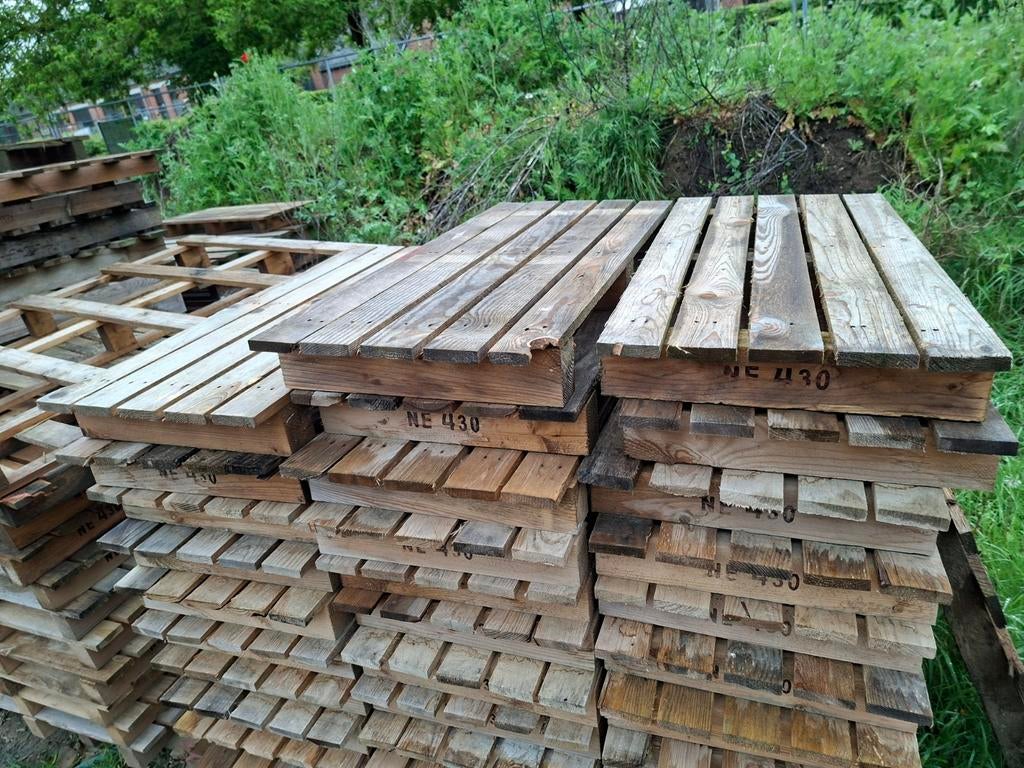 80 Paletten voor brandhout of decoratie, Tuin en Terras, Ophalen