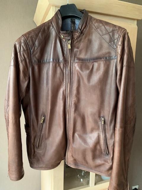 Veste cuir homme, Ophalen of Verzenden, Zo goed als nieuw, Maat 52/54 (L), Bruin