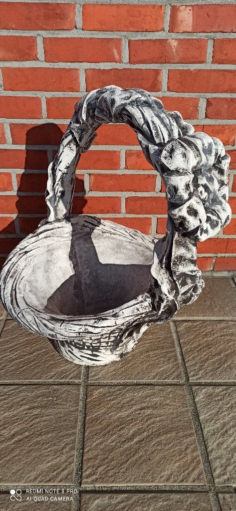 Bloempot mand in beton, Tuin en Terras, Ophalen, Nieuw, Beton, Overige typen