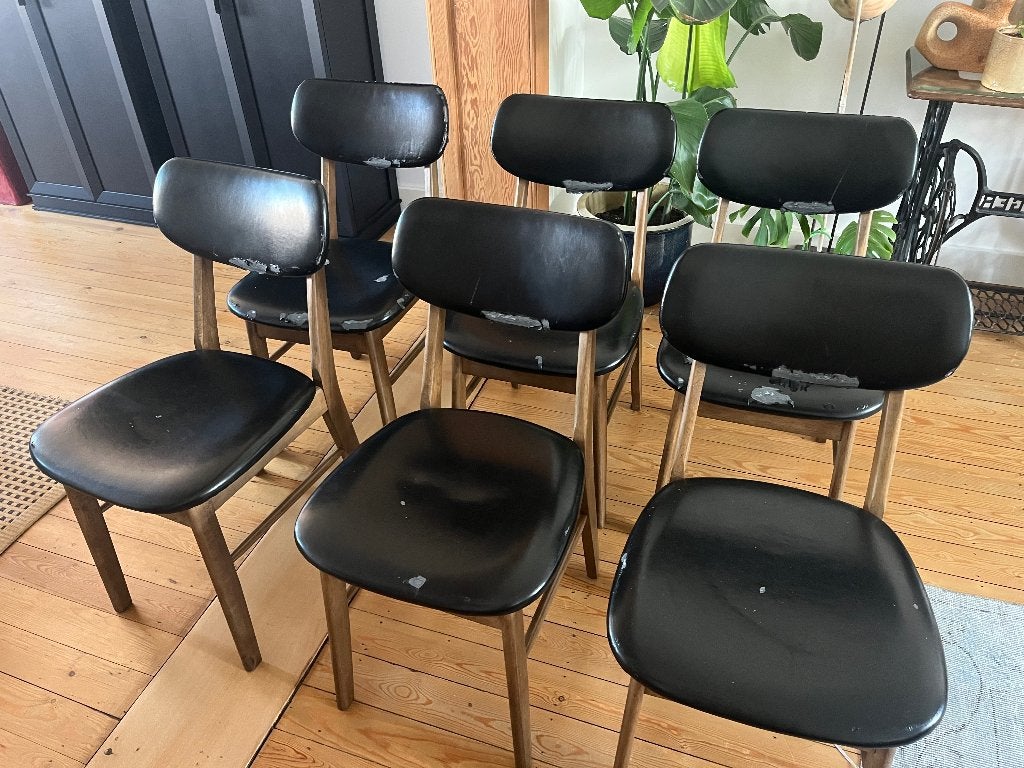 stoelen, Huis en Inrichting, Stoelen, Ophalen, Gebruikt, Zwart, Stof