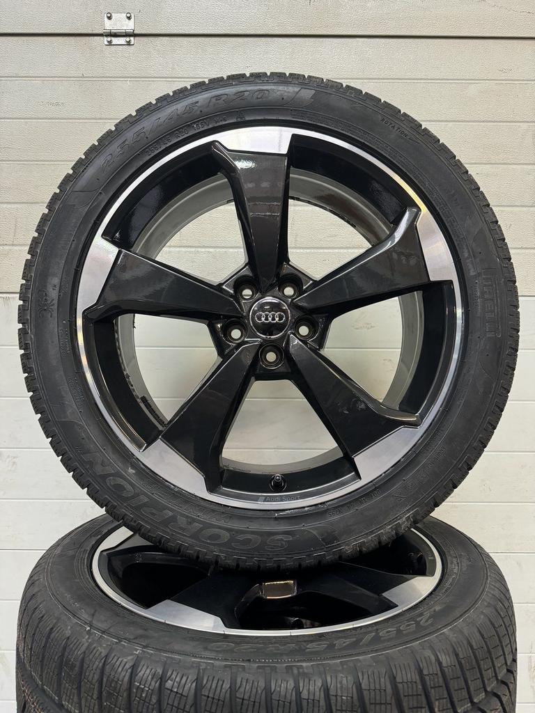 NIEUW 20’’ AUDI Q5 SQ5 VELGEN WINTERBANDEN ROTOR BLACK AUDI, Pneus et Jantes, Pneus hiver, 255 mm, Véhicule de tourisme