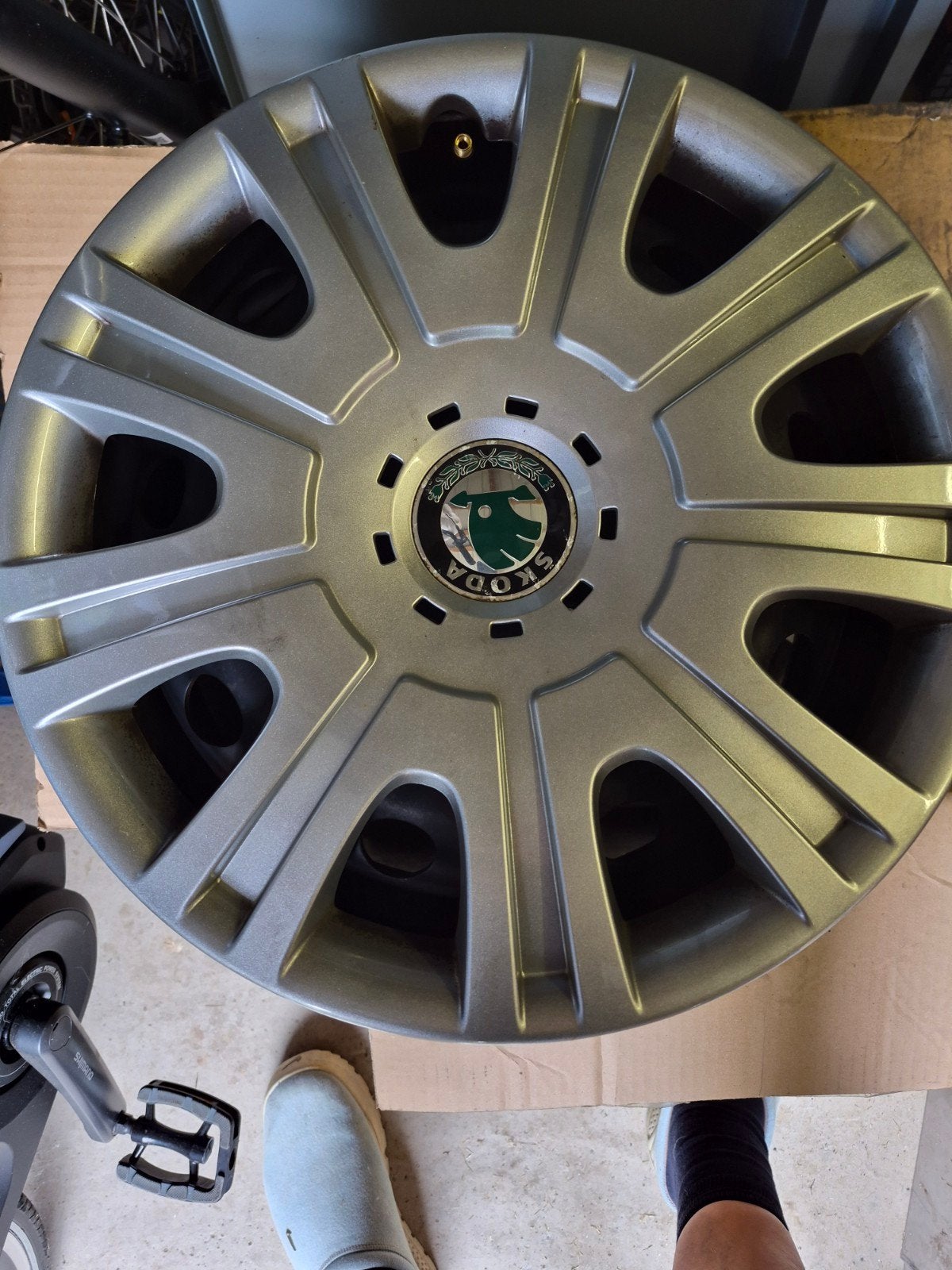 Stalen velgen 15 " met Skoda wieldeksels, Auto-onderdelen, Ophalen, Gebruikt, 15 inch, Velg(en)