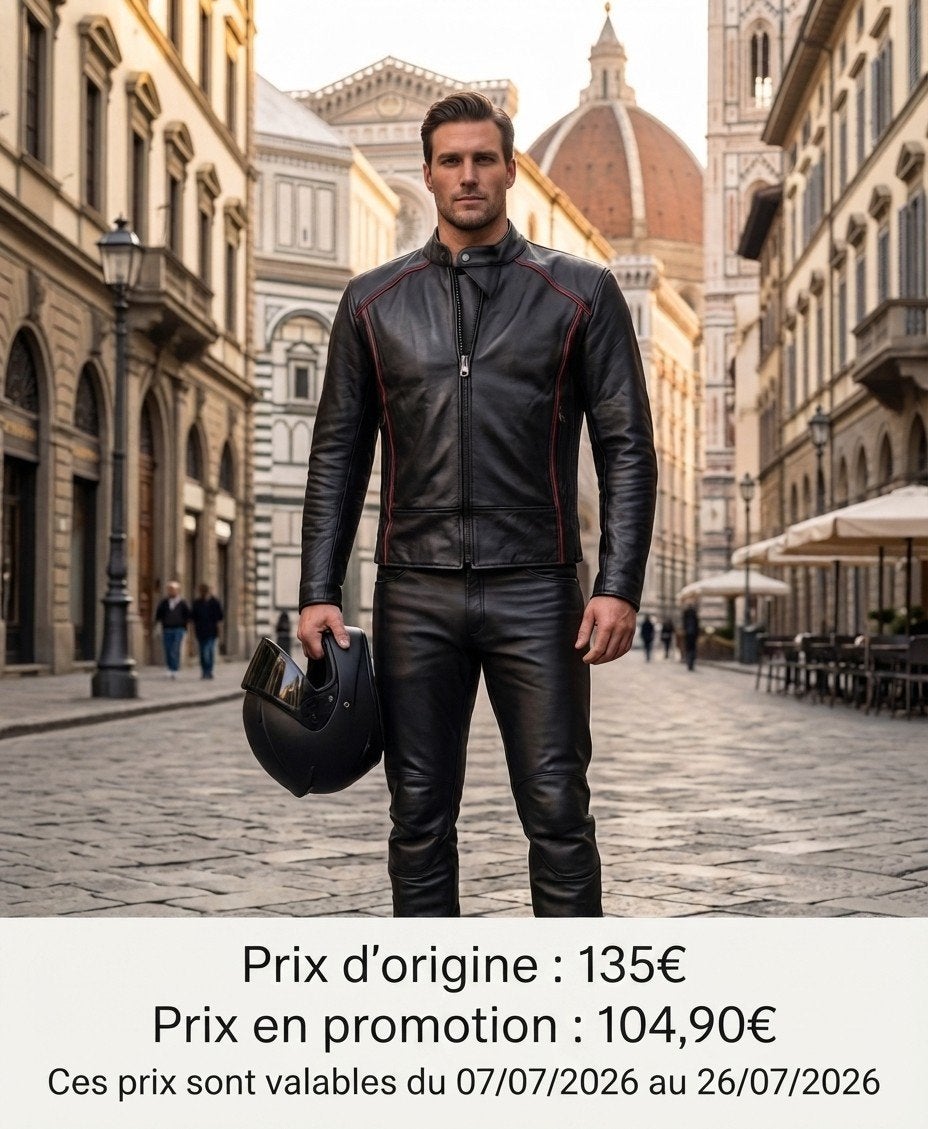 Nieuwe leren motorjas met CE-protectoren, Verzenden, Nieuw met kaartje, Jas | leer