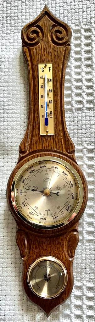 Vintage weerstation – thermometer/barometer/hygrometer, Audio, Tv en Foto, Weerstations en Barometers, Zo goed als nieuw, Weerstation