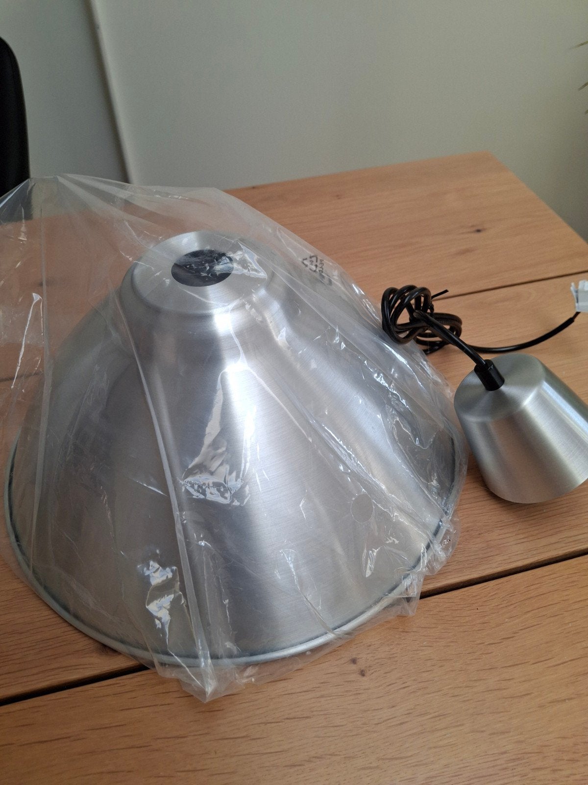 Ikea hanglamp zilver, Maison & Meubles, Suspension, Rond, 38 cm, Enlèvement