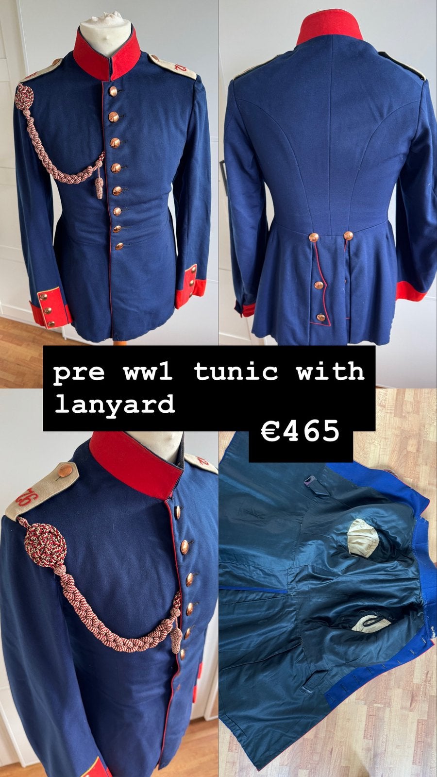 Uniforme allemand prussien pre 1gm, Collections, Objets militaires | Général, Enlèvement ou Envoi