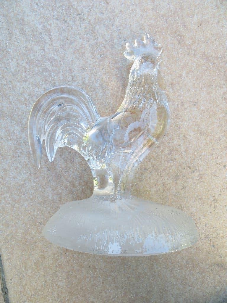 Coq en verre vintage, Enlèvement ou Envoi
