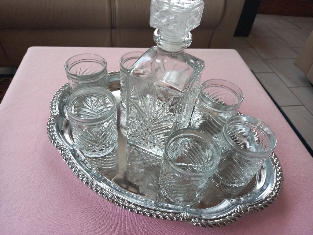 Wiskey set : karaf met 6 bijpassende glazen, Verzamelen, Ophalen of Verzenden, Nieuw, Borrel- of Shotglas