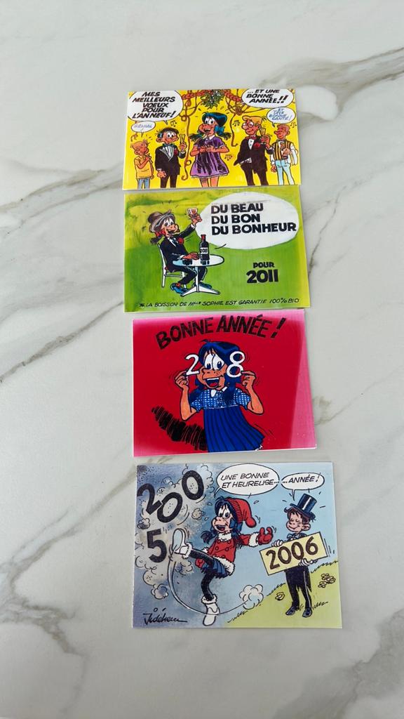 Jidéhem Sophie 4 cartes de voeux signées, Enlèvement ou Envoi, Utilisé