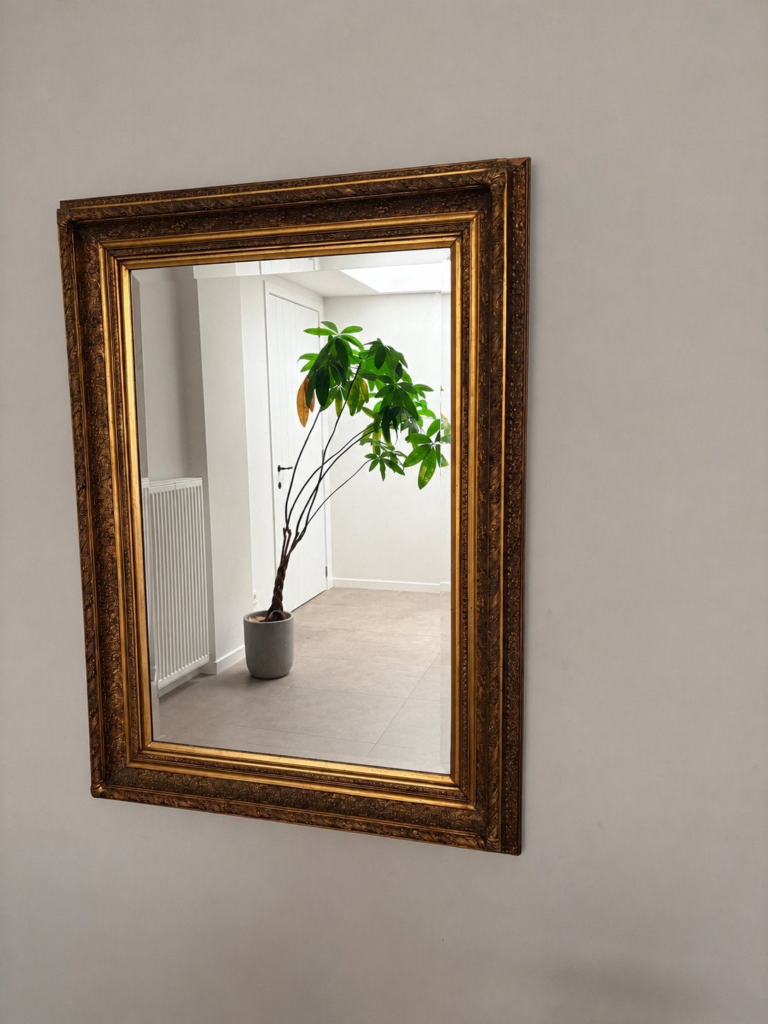 Gouden Spiegel 85cm x 117cm, Maison & Meubles, Accessoires pour la Maison | Miroirs, Enlèvement, Comme neuf