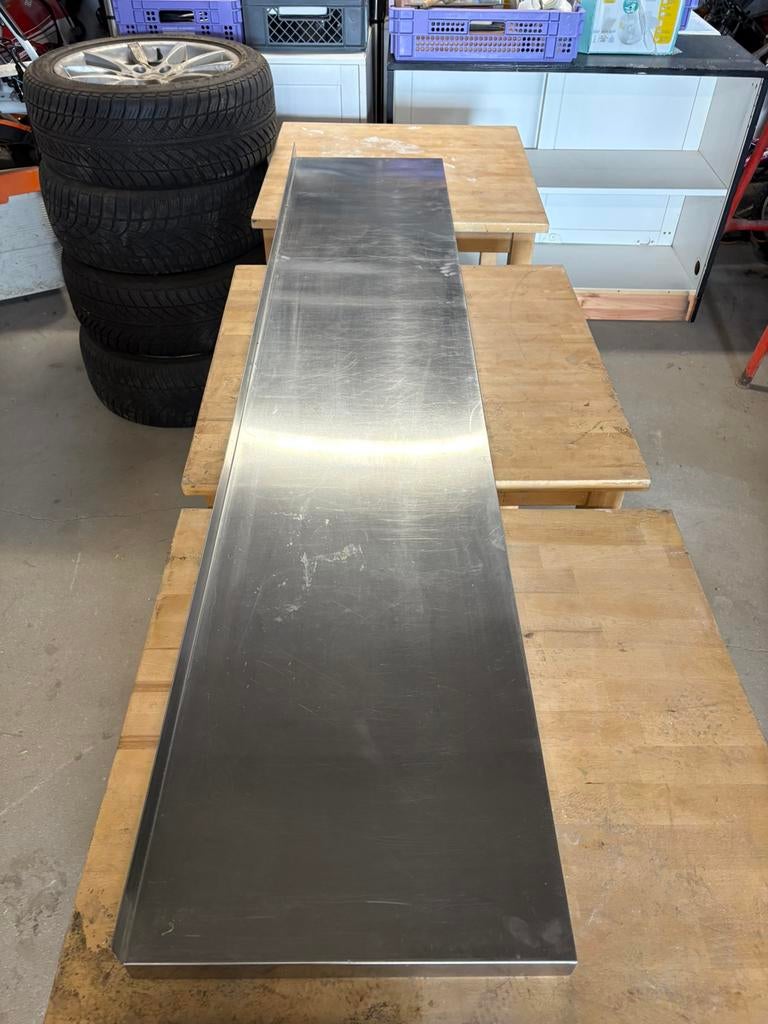 Wandplank van roestvrij staal, Ophalen