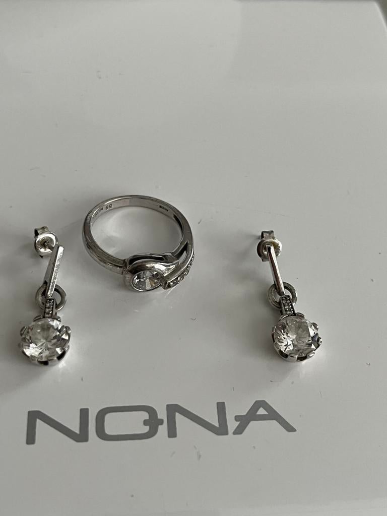 Nona silver set 925, Bijoux, Sacs & Beauté, Enlèvement ou Envoi, Comme neuf
