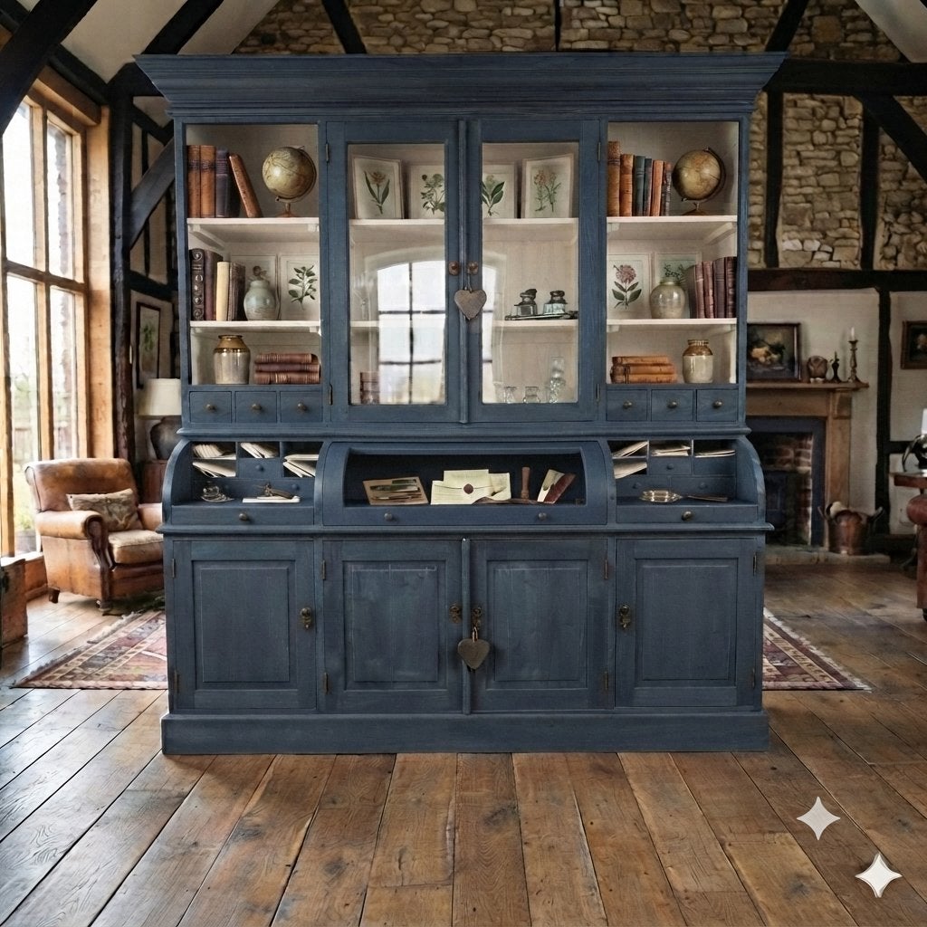 Unieke Teak buffetkast Blue wax (gratis thuisbezorgd), Huis en Inrichting, Kasten | Buffetkasten, Nieuw, 200 cm of meer, 200 cm of meer