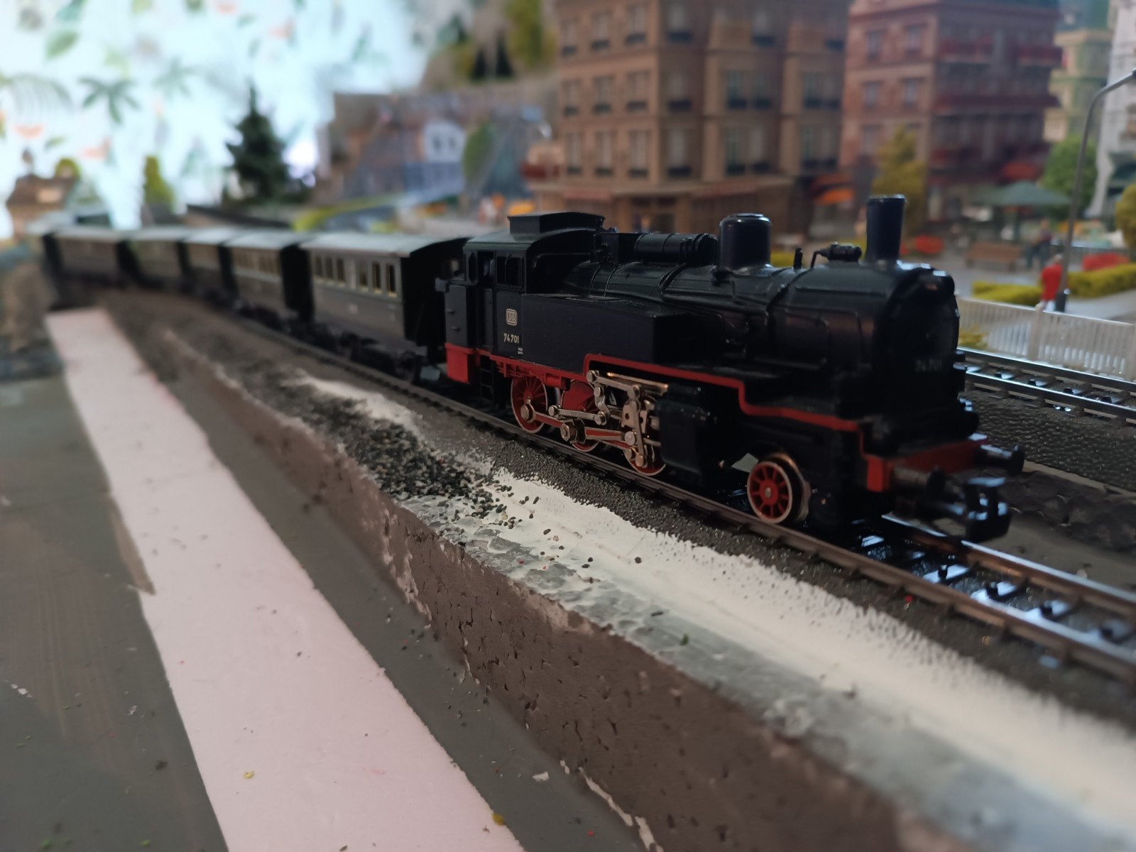 Märklin HO 74701 stoomlocomotief met aanhang (analoog), Hobby en Vrije tijd, Ophalen, Treinset, Zo goed als nieuw, Analoog