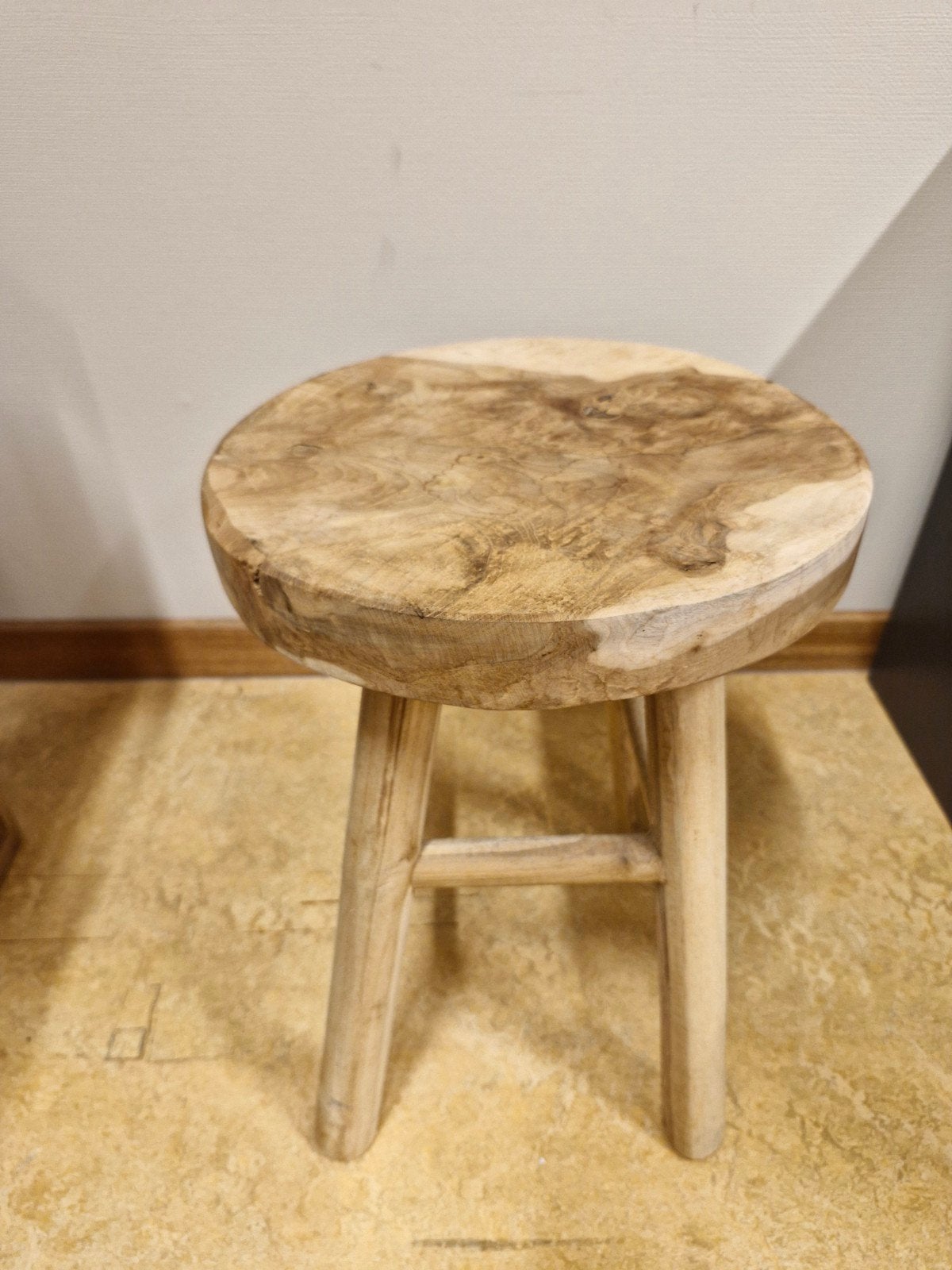 Houten krukje, Huis en Inrichting, Ophalen, Zo goed als nieuw, Hout
