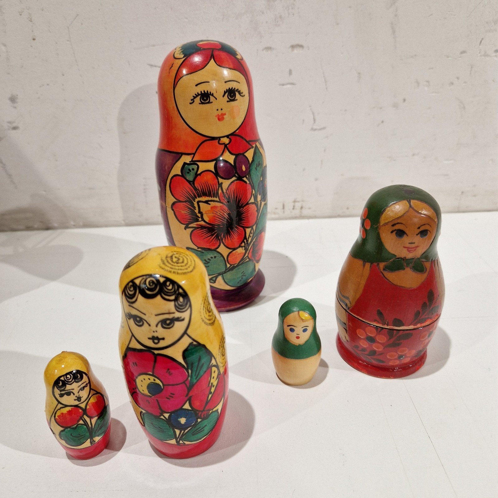 5 originele Russische Matroesjka poppetjes, Ophalen of Verzenden