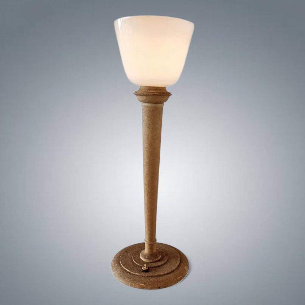 Lampe vintage Art déco Mazda Opaline, Enlèvement, Verre