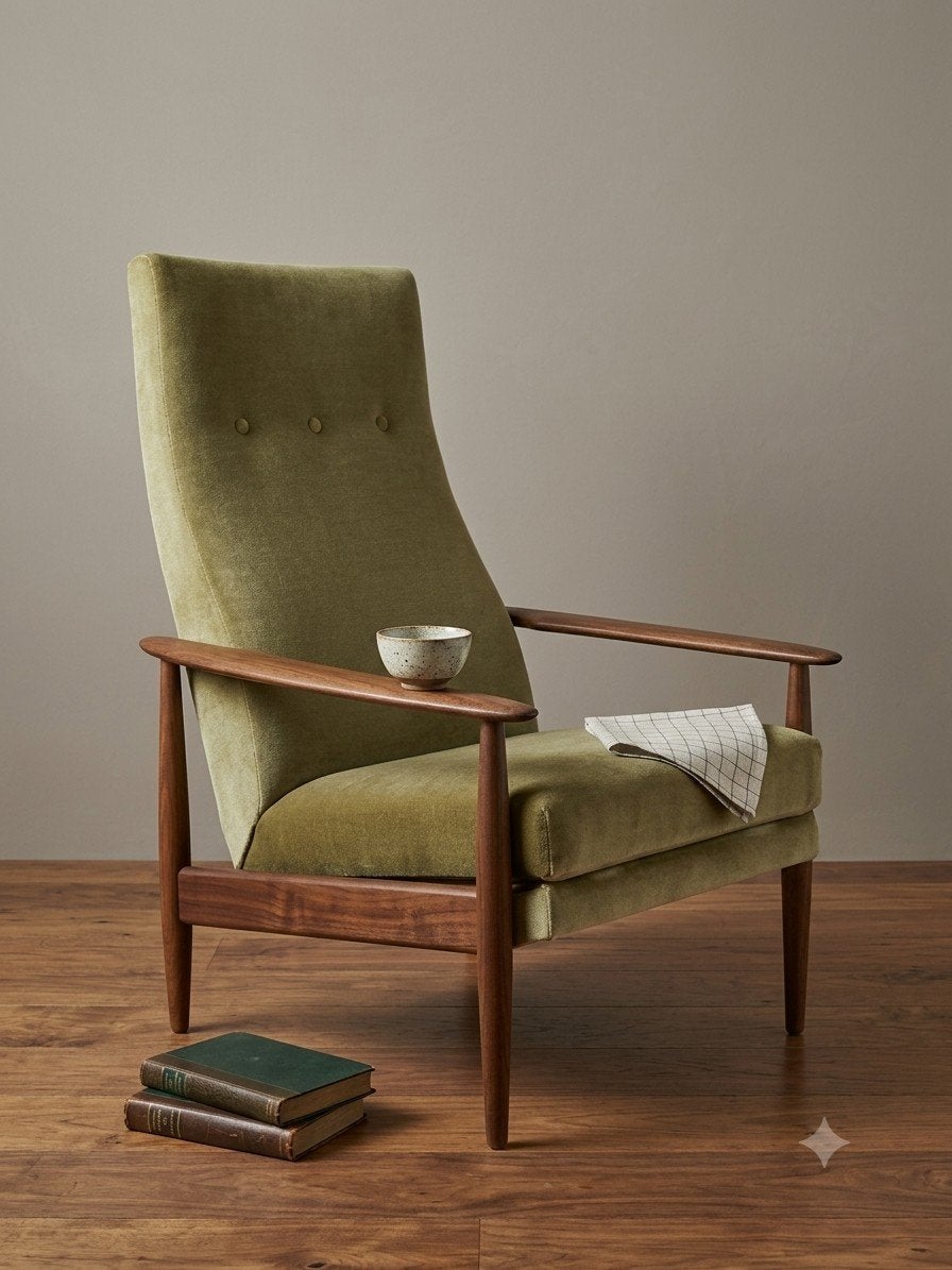 Vintage mid century fauteuil | lounge chair, Enlèvement