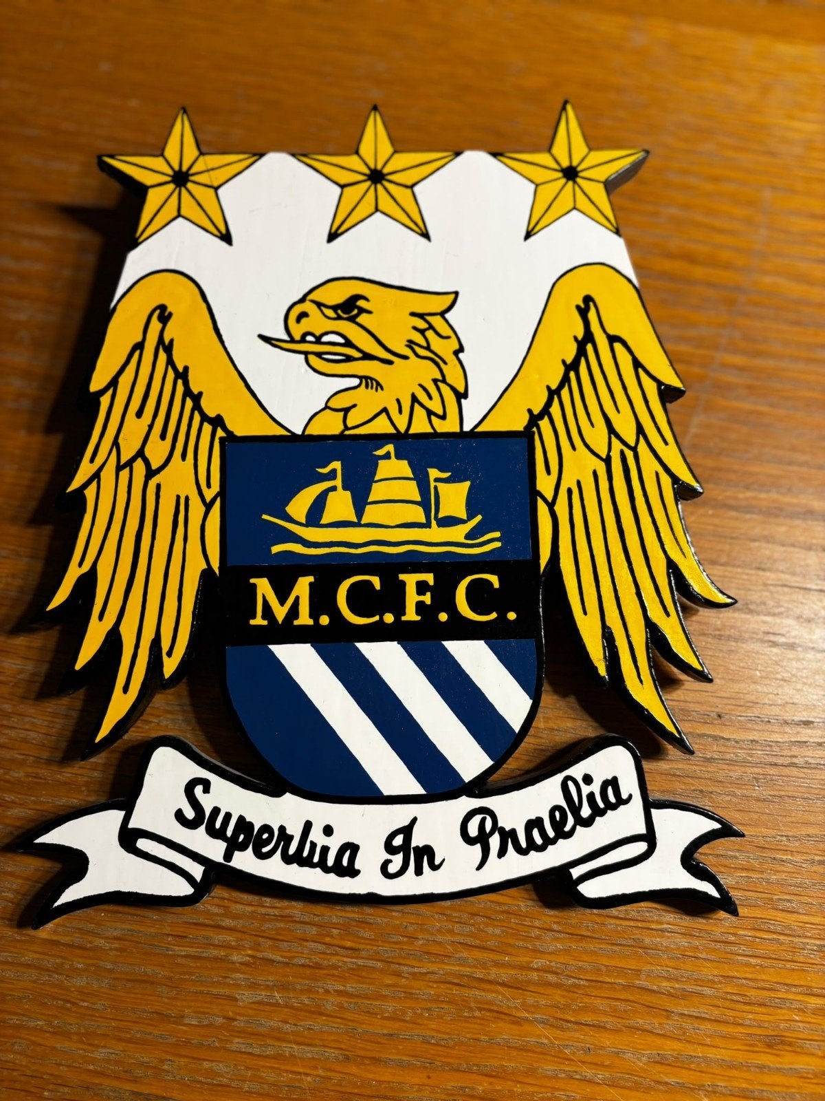 Vintage club embleem Manchester City FC, Sports & Fitness, Enlèvement ou Envoi, Comme neuf, Accessoires de club